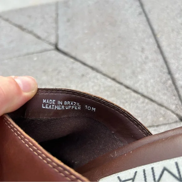 MIA Wooden Leather Studded Platform Heel Mule Clog Shoes Brown 10 - Picture 16 of 16